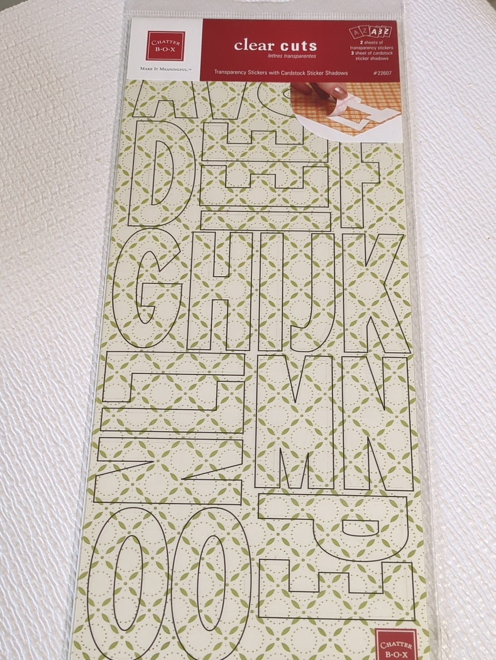 🏵️Chatter Box Clear Cuts Transparent Stickers with Cardstock Shadows